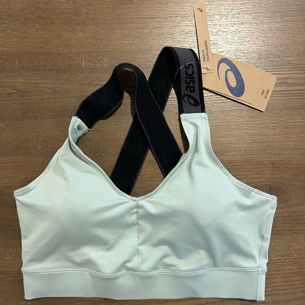 Asics 92 Love Core Train Printed Sports Bra Racerback Womens M NWT